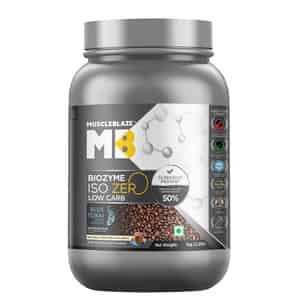 Muscleblaze Biozyme Iso-zero | Low Carb Whey Protein Isolate (blue Tokai Cafe Latte | 1kg)