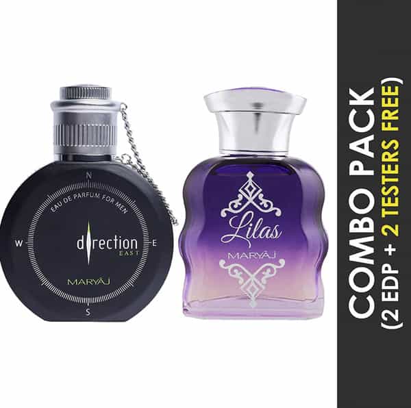Maryaj Direction East Edp 100Ml For Men & Lilas For Her Edp 100 Ml Pack Of 2