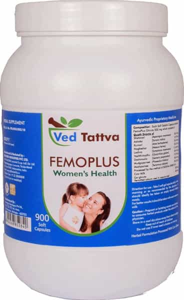 Ved Tattva Femoplus 900 Capsules | Ayurvedic Herbal Formulation For Women's Health (Pack Of 2)