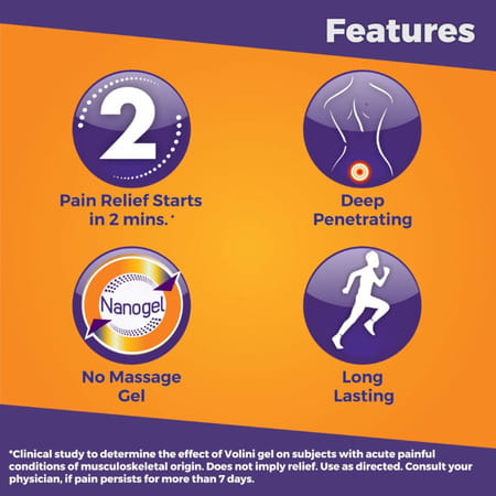 Volini Pain Relief Gel (30gm + 10gm Free)