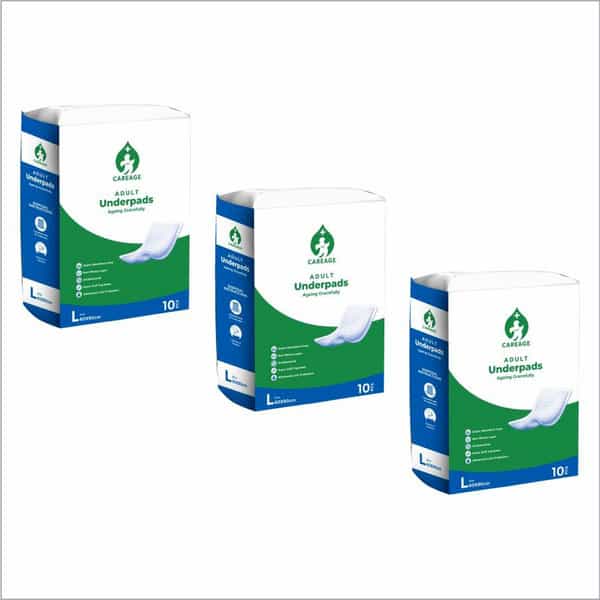 Careage Premium Adult Underpads | Large 60 X 90 Cm | (30 Pieces) Adult Diapers - L