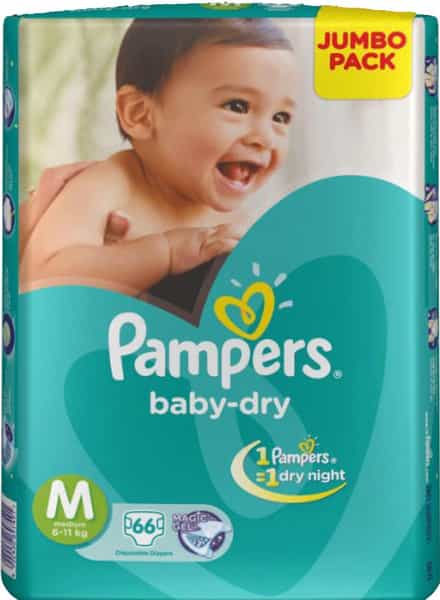 Pampers Baby Dry Diapers Medium (66 Count)