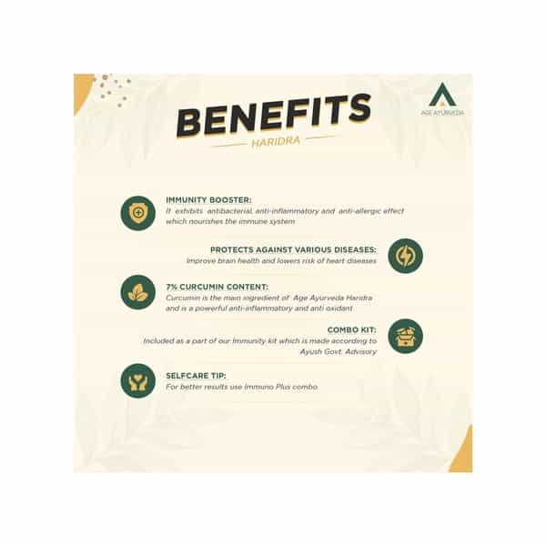 Age Ayurveda Hardira With 7% Curcumin - 60 Veg Capsules (Pack Of 1)