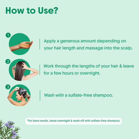 Aravi Organic Rosemary Lavender Hair Growth Oil - Strengthens Hair - 200ml