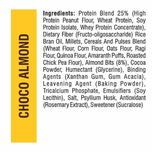 Ritebite Max Protein 7 Grain Breakfast Cookies | Choco Almond | 12G Protein | 60 Gm