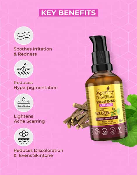 Spantra Brightening Alpha Arbutin Oil Free Face Cream 50Ml