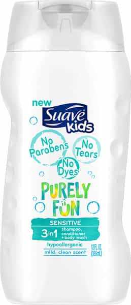 Suave Kids Shampoo 3 In 1 Purely Fun Sensitive - 355Ml