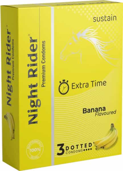 Night Rider Condom - Banana - 3'S