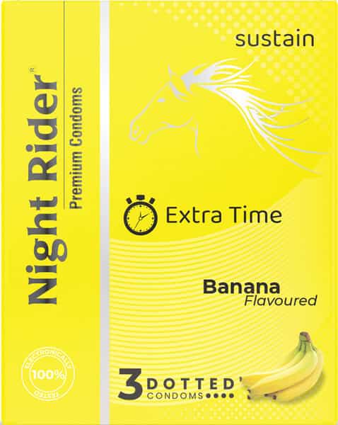 Night Rider Condom - Banana - 3'S