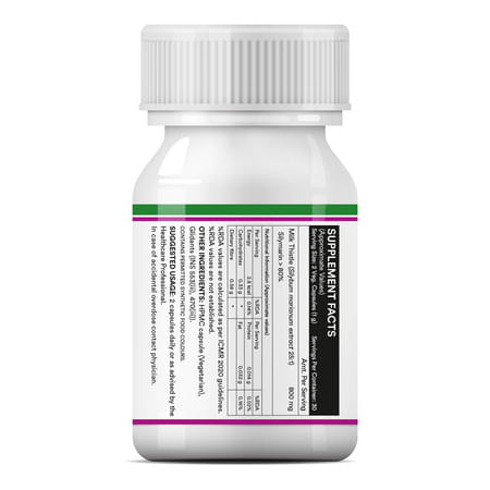 Inlife Milk Thistle Extract 800Mg | 80% Silymarin Liver Support Supplement - 60 Veg Capsules