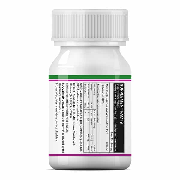 Inlife Milk Thistle 800Mg For Liver Health & Detox Support - 60 Capsules