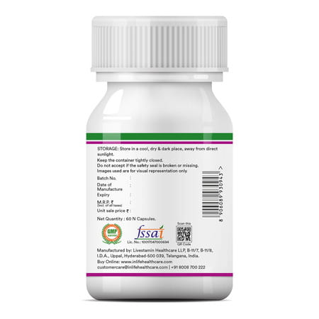 Inlife Milk Thistle Extract 800Mg | 80% Silymarin Liver Support Supplement - 60 Veg Capsules