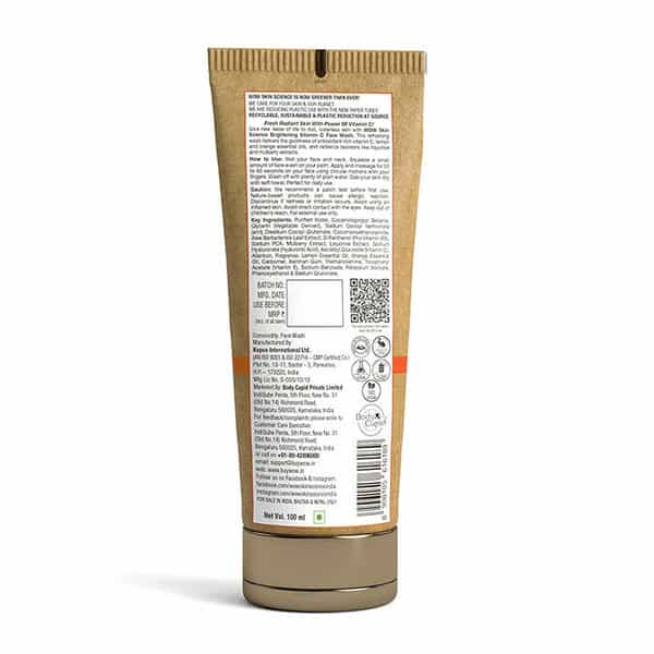 Wow Skin Science Vitamin C Face Wash In Paper Tube (Eco Friendly Packaging)