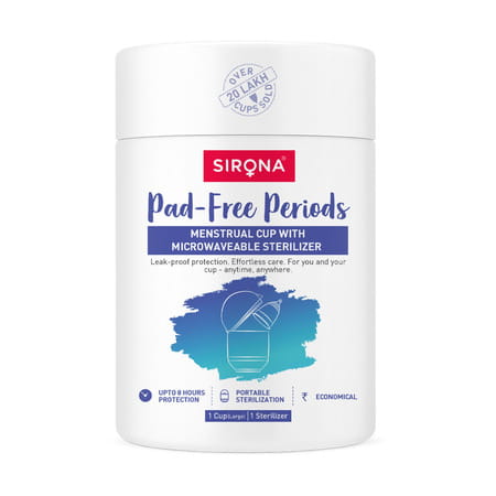 Sirona Pro Super Soft Reusable Fda Approved Menstrual Cup - Large (1 Unit)