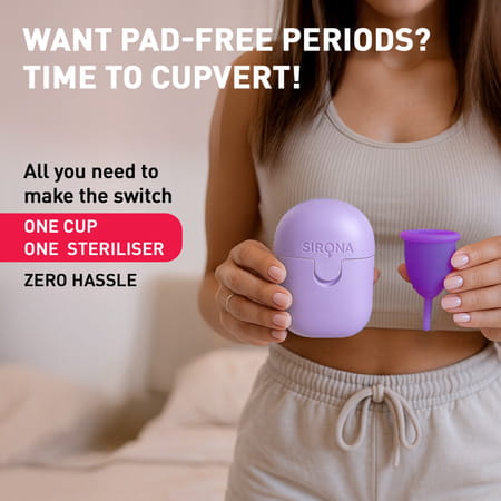 Sirona Pro Super Soft Reusable Fda Approved Menstrual Cup - Large (1 Unit)