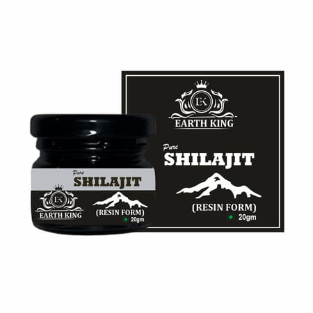 Earth King Pure Ayurvedic Shilajit/Shilajit Resin (Semi Liquid) Supports Vigor & Vitality - 20gm