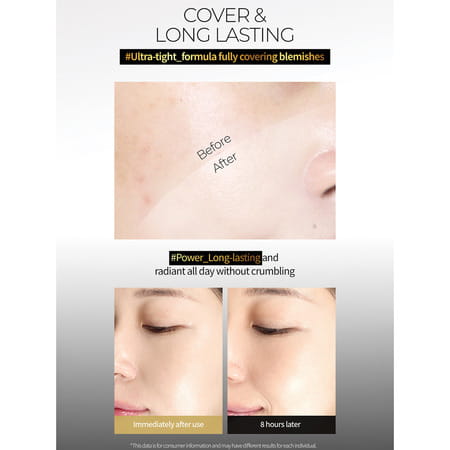 B.O.M Cover Flex Skin Fit Foundation 23 Natural Beige - Korean Foundation | Flawless Finish - 30ml