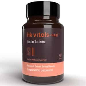 Hk Vitals Biotin (90 Tablets) | Supplement For Hair Growth | Strong Hair And Glowing Skin