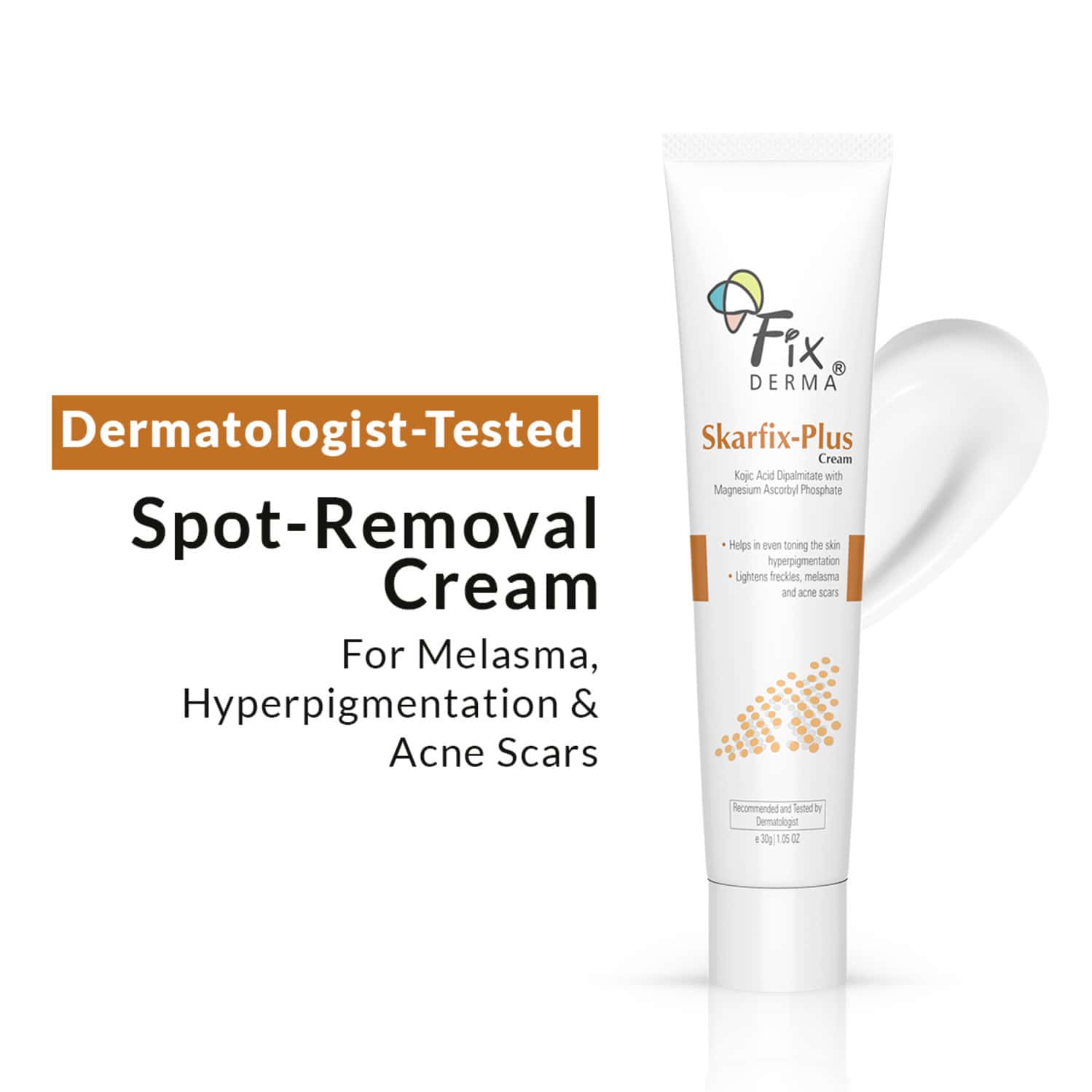 Fixderma Kojic Acid + Arbutin Skarfix-plus Cream For Hyperpigmentation And Melasma Treatment 30 Gm