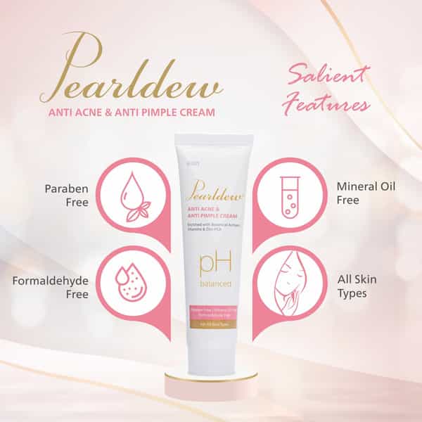 Pearldew Antiacne & Antipimple Cream 25 Gm | Herbs & Zinc Pca | Salicylic Acid (Pack Of 6)