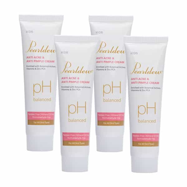 Pearldew Antiacne & Antipimple Cream 25 Gm | Herbs & Zinc Pca | Salicylic Acid (Pack Of 6)