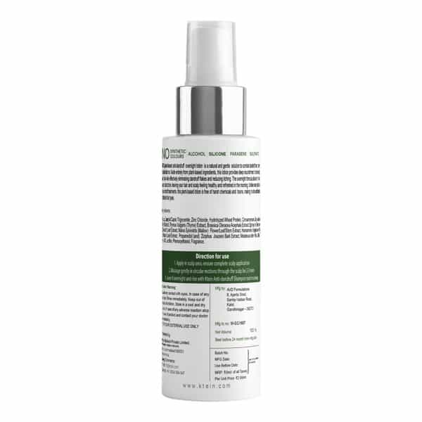 Ktein Natural 100% Plant Based Gentle Scalp Dandruff Spray (100Ml)