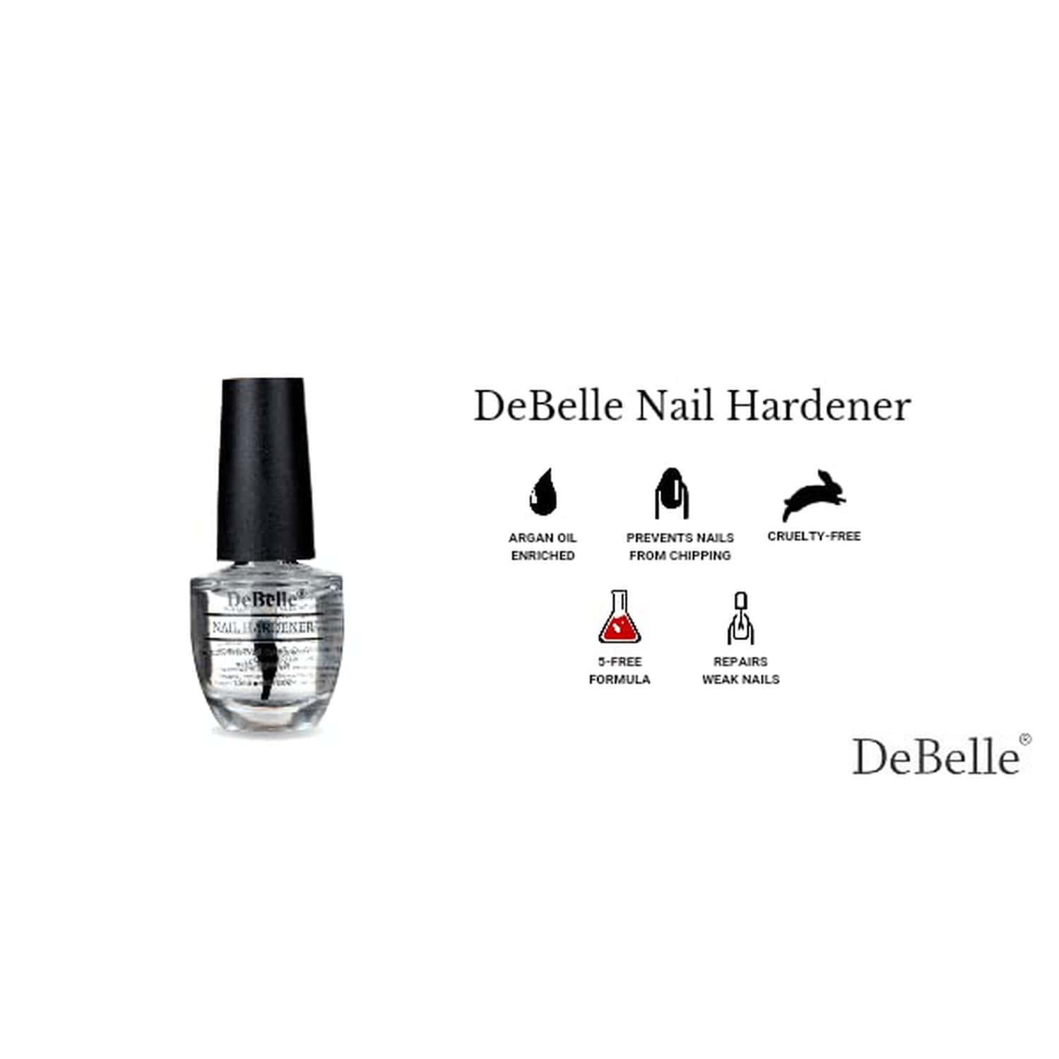 Buy DEBELLE NAIL HARDENER,TRANSPARENT COAT, 15 ML Online & Get Upto 60