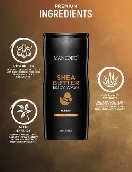 Mancode Shea Butter Body Wash | 450Ml