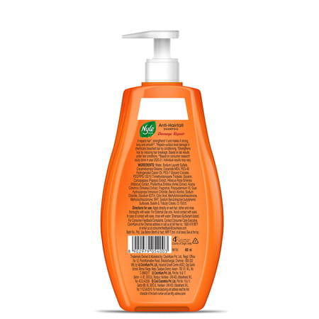 Nyle Naturals Damage Repair Anti Hairfall Shampoo,With Shikakai & Hibiscus,Gentle Shampoo,400ml