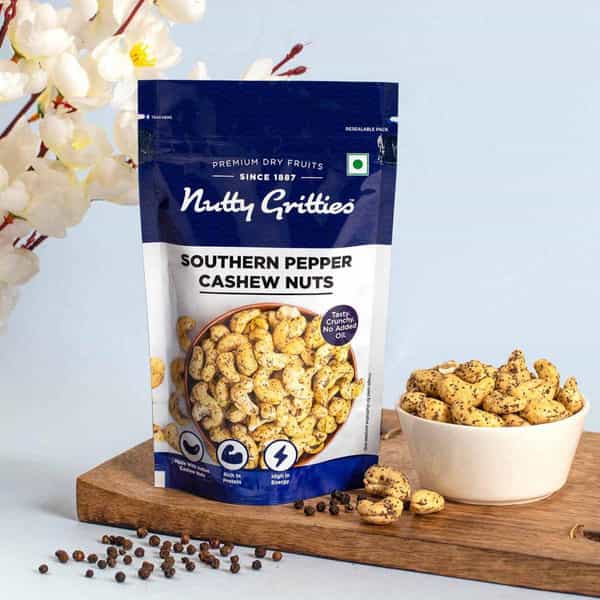 Nutty Gritties Southern Pepper Cashew Nuts - 200G