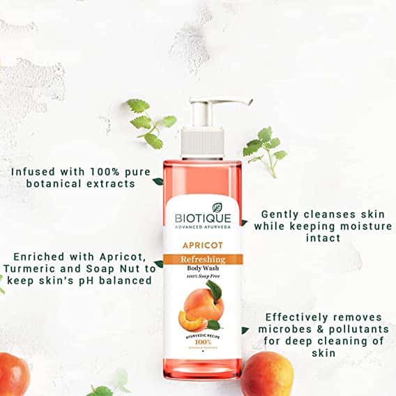 Buy BIOTIQUE APRICOT REFRESHING BODY WASH, 200ML Online & Get Upto 60