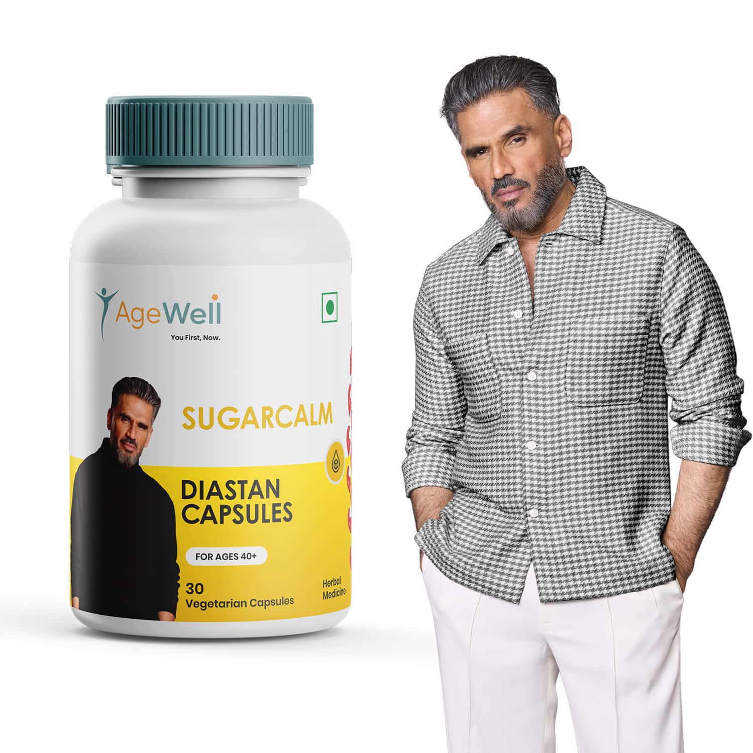 Age Well Sugarcalm Herbal Blood Sugar & Metabolism Support - 30 Veg Capsules
