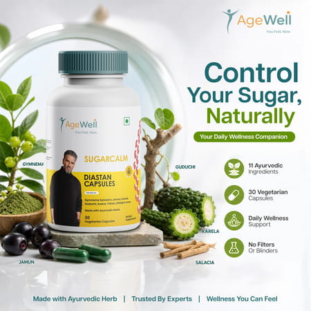 Age Well Sugarcalm Herbal Blood Sugar & Metabolism Support - 30 Veg Capsules