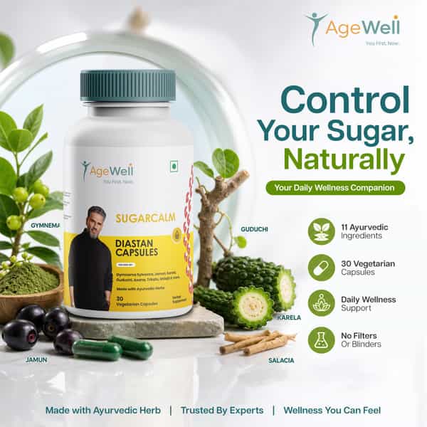 Age Well Sugarcalm Herbal Blood Sugar & Metabolism Support - 30 Veg Capsules