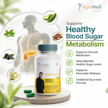 Age Well Sugarcalm Herbal Blood Sugar & Metabolism Support - 30 Veg Capsules