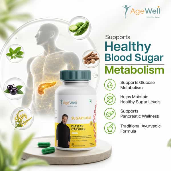 Age Well Sugarcalm Herbal Blood Sugar & Metabolism Support - 30 Veg Capsules