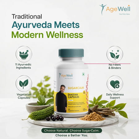 Age Well Sugarcalm Herbal Blood Sugar & Metabolism Support - 30 Veg Capsules