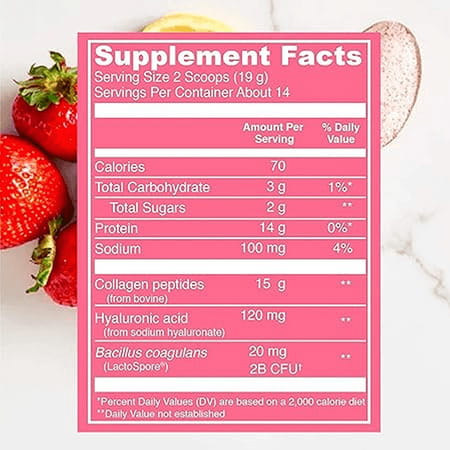 Vital Proteins Beauty Collagen Strawberry Lemon | Canister | 271g
