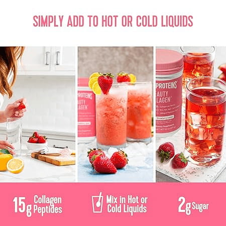 Vital Proteins Beauty Collagen Strawberry Lemon | Canister | 271g