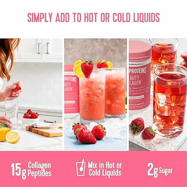 Vital Proteins Beauty Collagen Strawberry Lemon | Canister | 271G