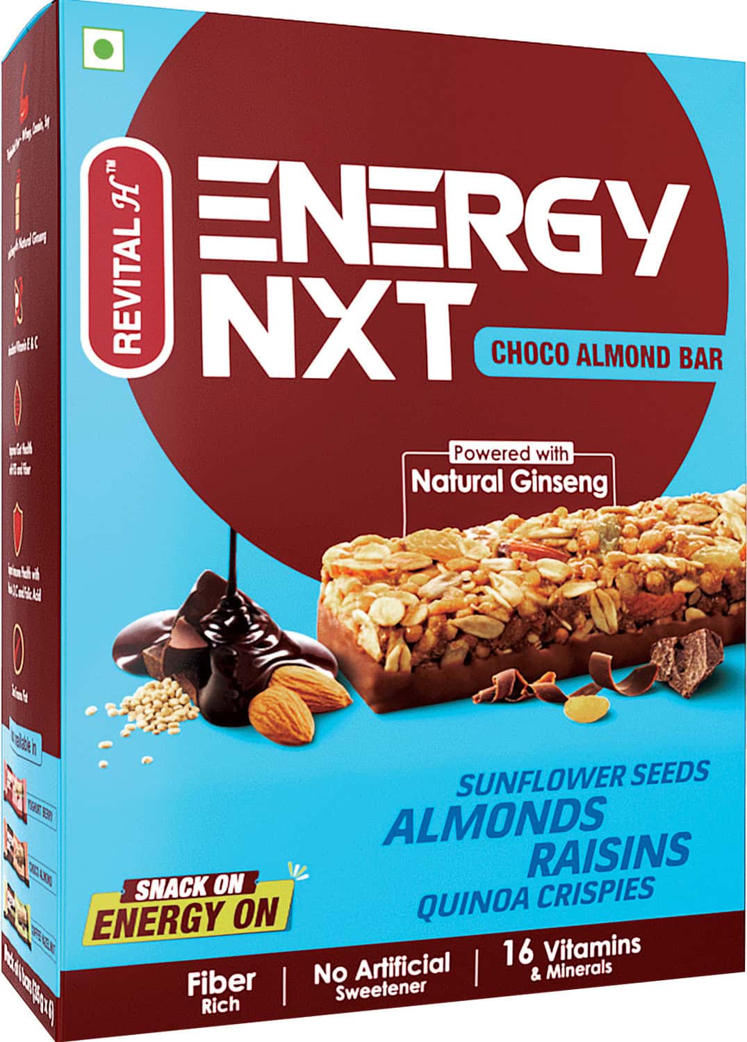 Revital H Energy Nxt Choco Almond Bar - 210g 6 X 35g