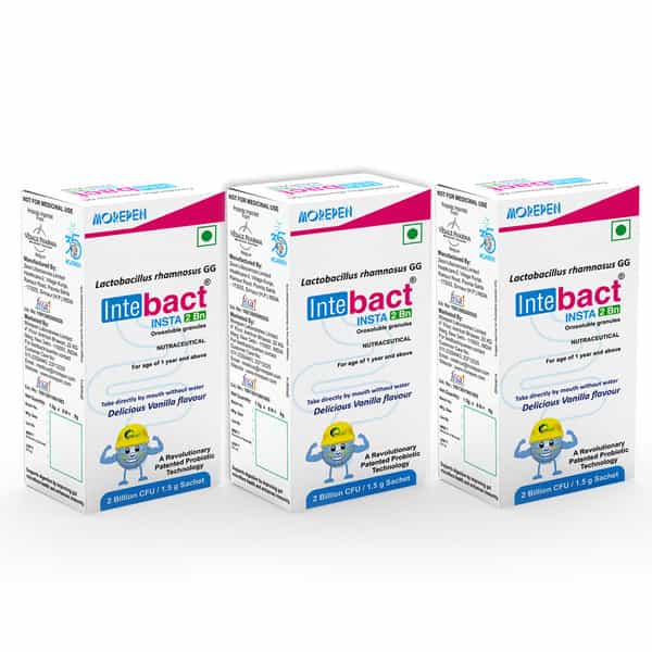 Dr. Morepen Intebact Gyn | Instant-2B | Vanilla | Sachet | 6 No's | Pack Of 3
