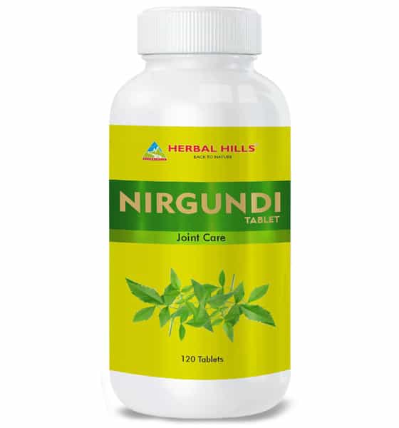 Herbal Hills Nirgundi (Vitex Negundo) 120 Tablet 500Mg For Joint Care & Health Benefits (Pack Of 5)