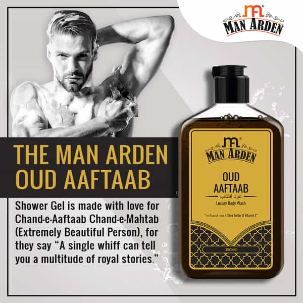 Man Arden Oud Aaftaab Luxury Body Wash Infused With Shea Butter & Vitamin E 250Ml