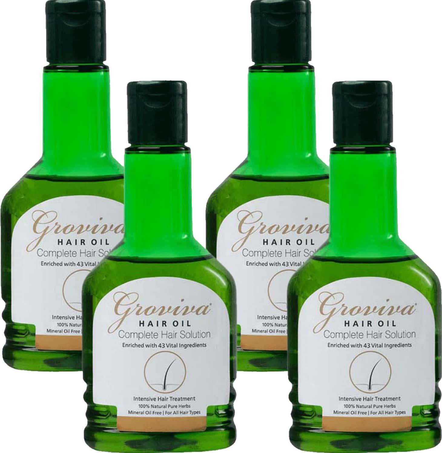 Groviva Hair Oil 100 Ml (pack Of 4)