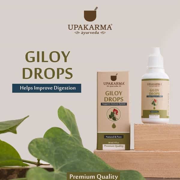 Upakarma Ayurveda Giloy Drops An Ayurvedic Herb Drops To Boost Immunity And Strength- 30Ml