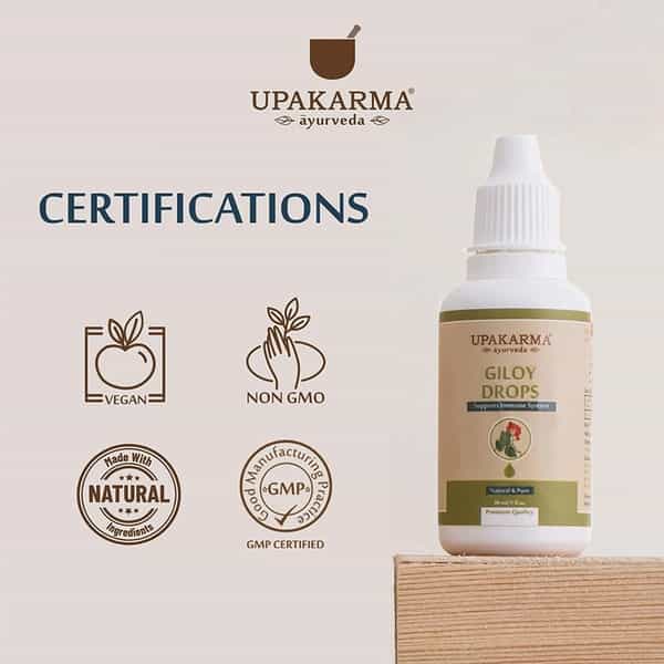 Upakarma Ayurveda Giloy Drops An Ayurvedic Herb Drops To Boost Immunity And Strength- 30Ml
