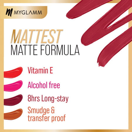 Myglamm Ultimatte Long Stay Matte Liquid Lipstick-Cherry Hottie