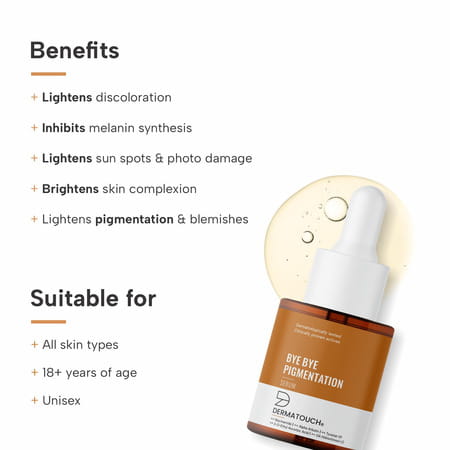 Dermatouch Bye Bye Pigmentation Serum | For Pigmentation & Dark Spots | For All Skin Types | 18ml