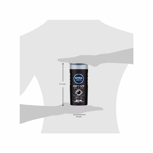 Nivea Men Active Clean 3 In 1 Shower Gel 250Ml With Free Loofah